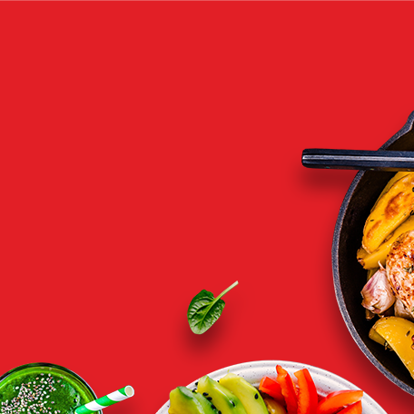 A healthy bowl of chicken, avocado and greens